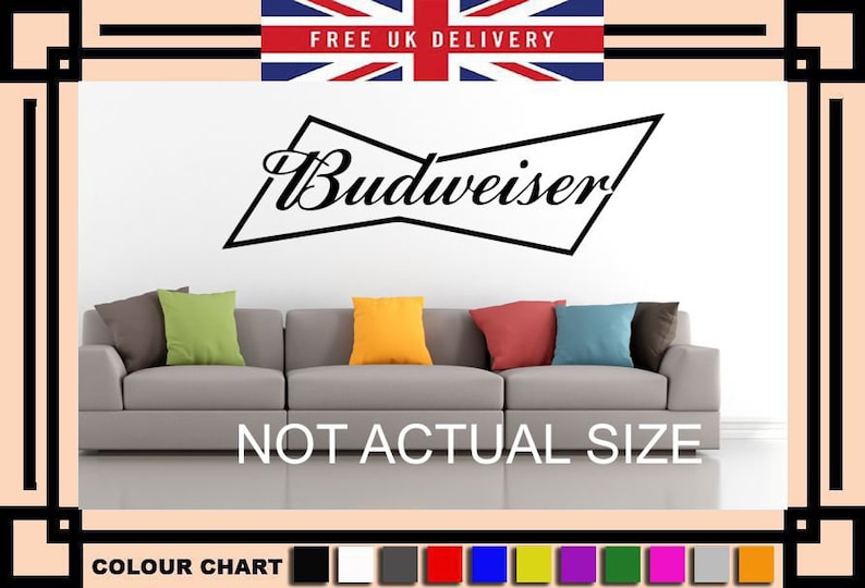 BUDWEISER Vinyl Sticker graphic wallart car van