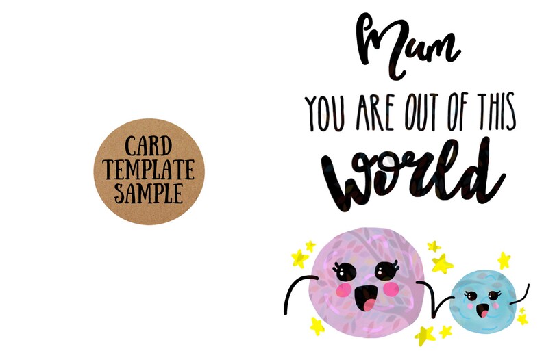 Digital Download Unique Printable Mother/'s Day Card Digital Birthday Card for Mum PDF Instant Download