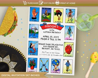 Loteria Invitations Etsy