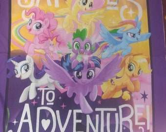 LOOK @ Pix for more patterns! Flannel sheet My little pony Crib Toddler Bed Sheet - fitted sheet - Blanket - Pillow Case - Curtain SPIKE