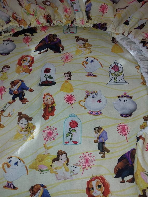 Beauty and the beast crib bedding sale