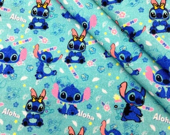 Lilo and stitch  Cotton Soft Crib Toddler Bedding Sheet - fitted sheet - Blanket - Pillow Case - Curtain - Valance , 3d letters