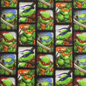 Personalisierte Teenage Mutant Ninja Turtle Krippe Kleinkind Bettwäsche Spannbettlaken - Decke - Kissenbezug - Vorhang Volant 3D Wand Buchstabe