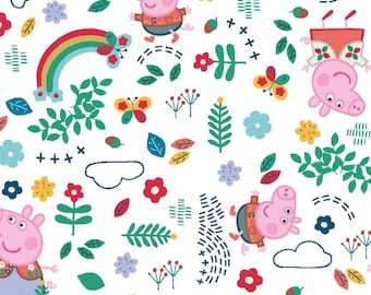 Peppa pig Crib  and Toddler Bedding -Sheet - fitted sheet - Blanket - Pillow Case - Curtain - Valance 3d letters