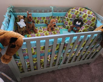 Dog Crib Toddler Bedding Sheet - fitted sheet - Blanket - Pillow Case - Curtain - Valance several patterns to choose from!