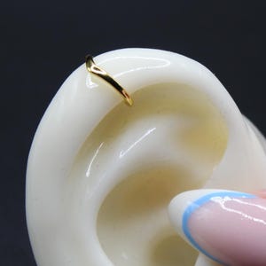 Gold Plated 925 Sterling Silver Wishbone No-Piercing Ear Cuff