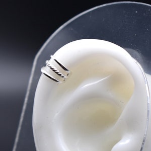 925 Sterling Silver Tripple Band No-Piercing Ear Cuff