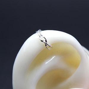 925 Sterling Silver Twisted No-Piercing Ear Cuff