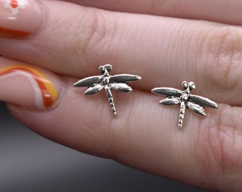 Dragonfly Sterling Silver Stud Earrings