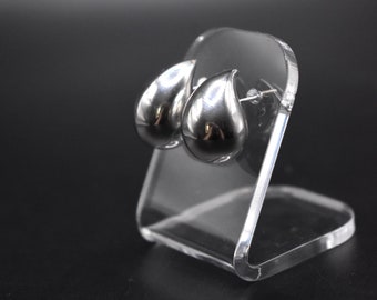 Elegant Statement Teardrop Stud Earrings in 925 Sterling Silver