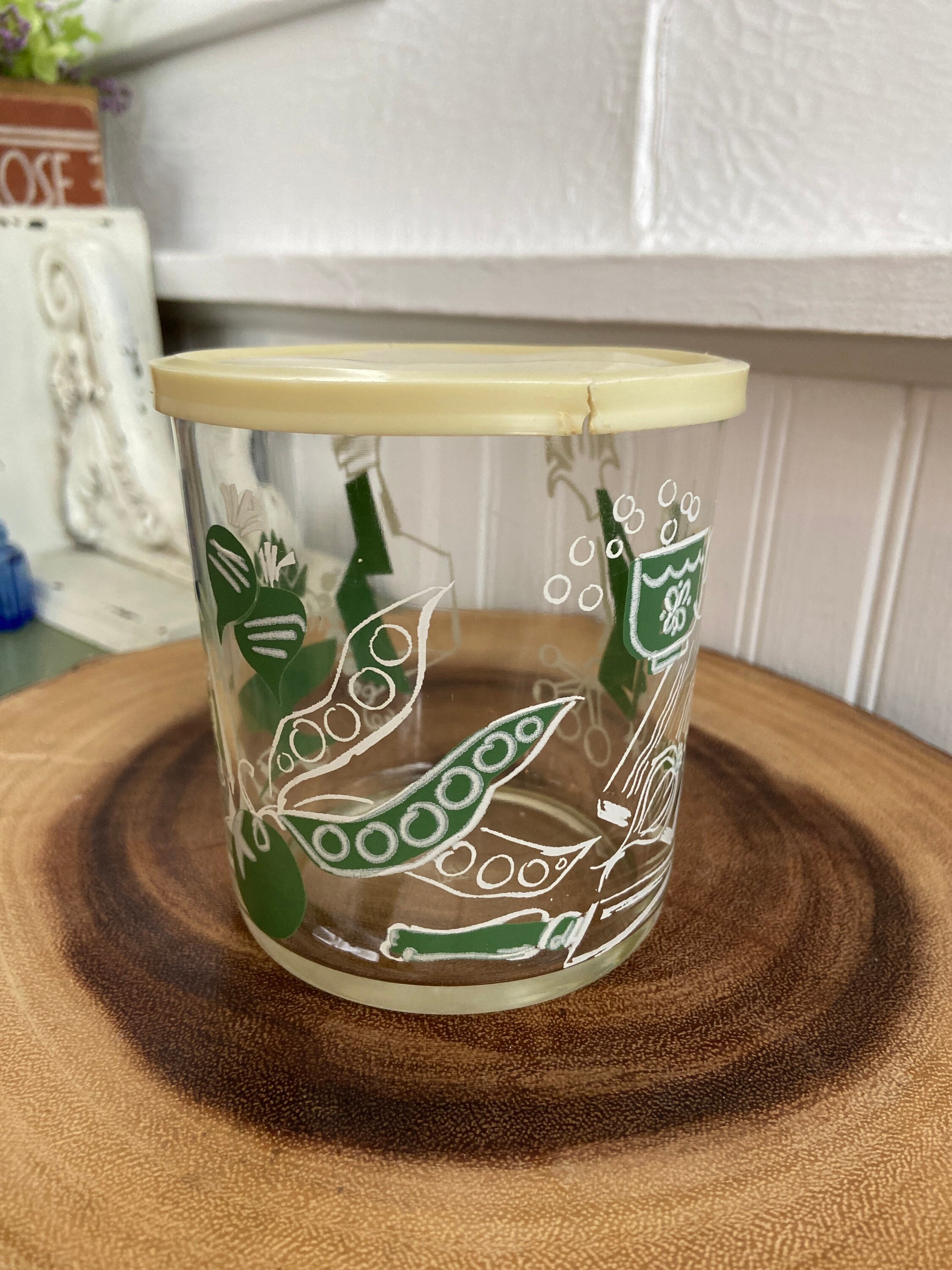 Vintage Hazel Atlas Sour Cream Jar With Lid Etsy