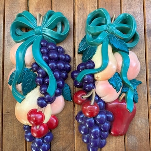 Vintage Burwood fruit wall decor
