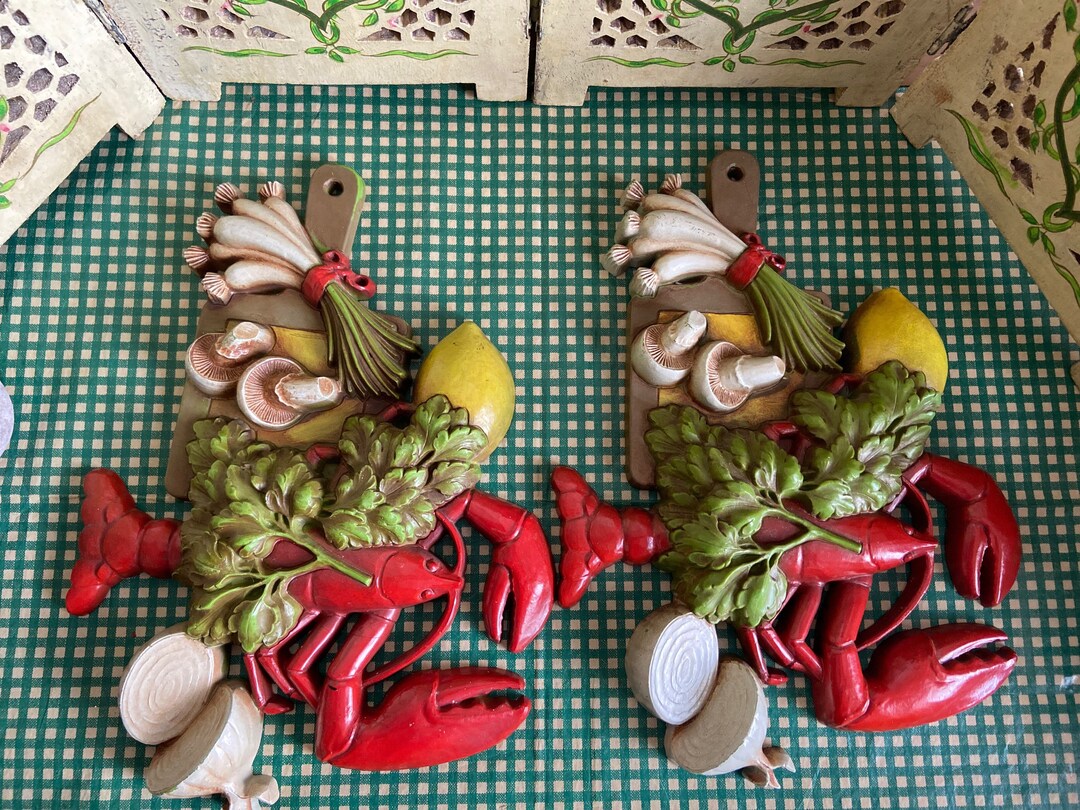 Vintage Lobster Vegetable Wall Decor Etsy