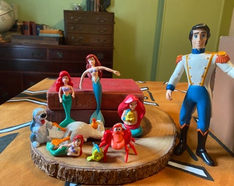 Vintage Disney Little Mermaid toy figures