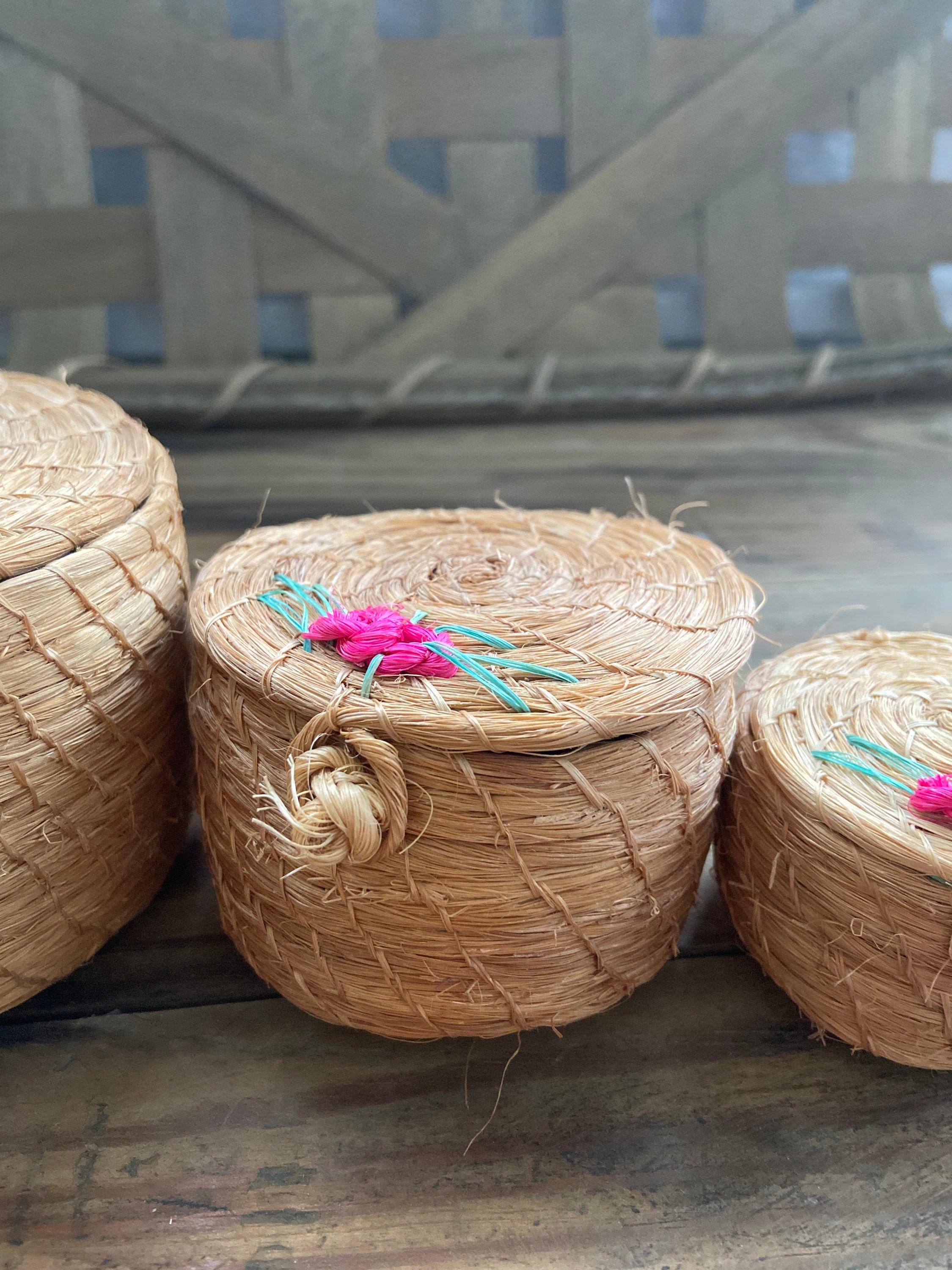 Vintage nesting baskets Etsy