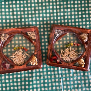 Vintage acrylic coasters
