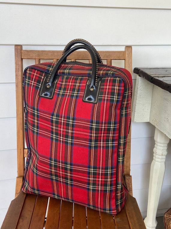 Vintage luggage plaid luggage Gem