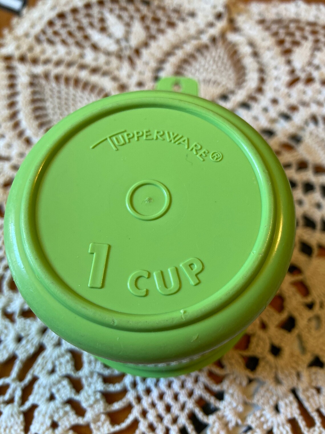 Vintage Tupperware measuring cups green Etsy