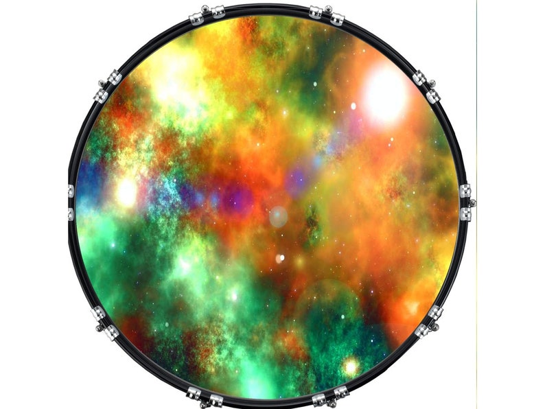 Custom Aquarian Bass Kick Drum Head Front Drumskin Space Art 1 Etsy
