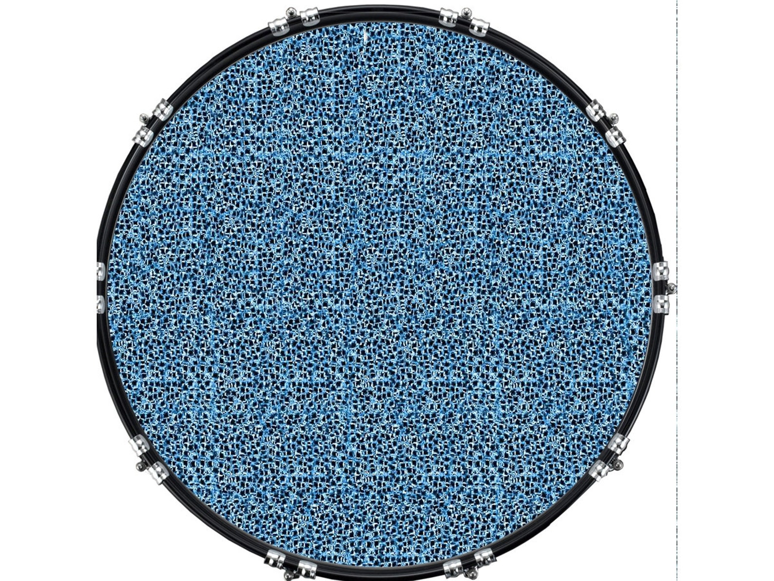 Custom Aquarian Bass Kick Drum Head Front Drumskin Blue Etsy