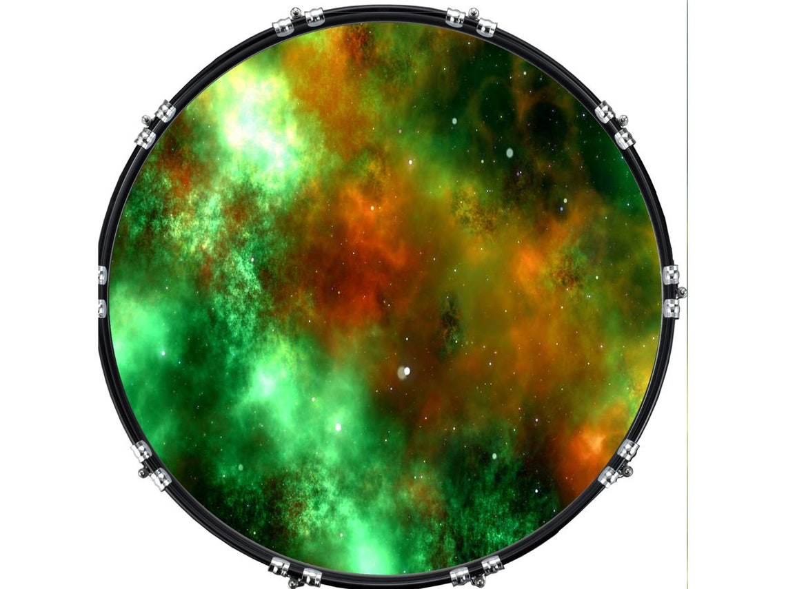 Custom Aquarian Bass Kick Drum Head Front Drumskin Space Art 2 Etsy