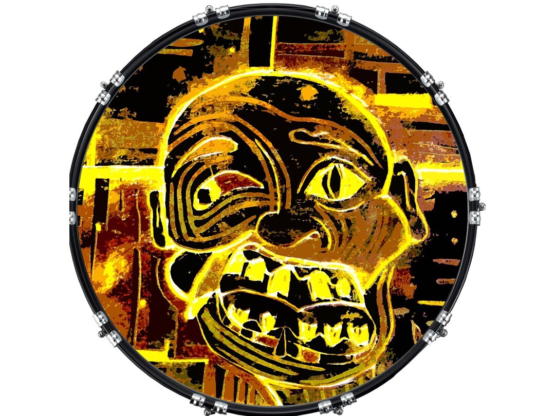 Custom Aquarian Bass Kick Drum Head Front Drumskin Abstract Etsy