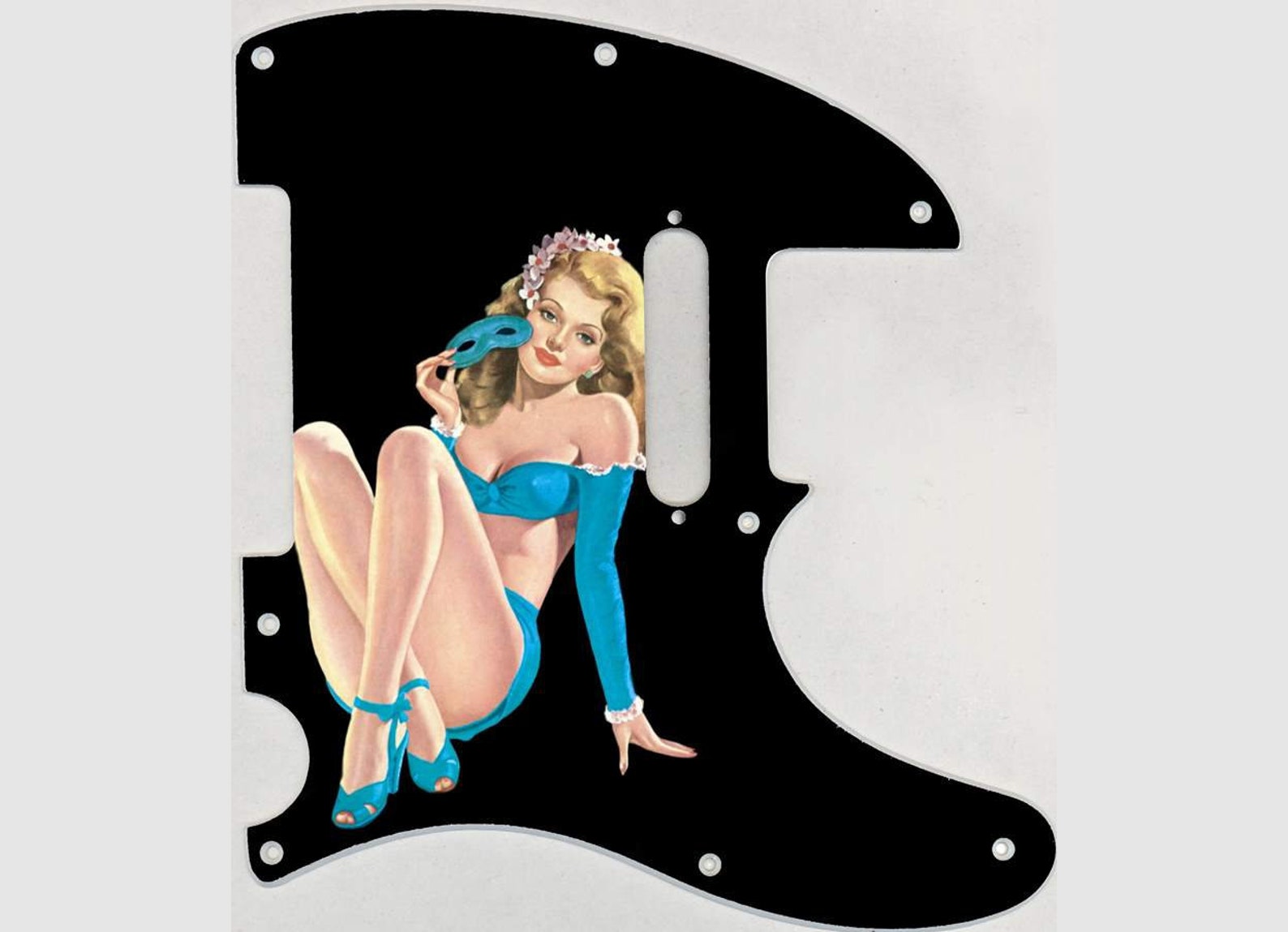 Musiclily 8 Fori Tele Battipenna Chitarra Pickguard Per Fender USA / Messico Telecaster Standard - Foto 8