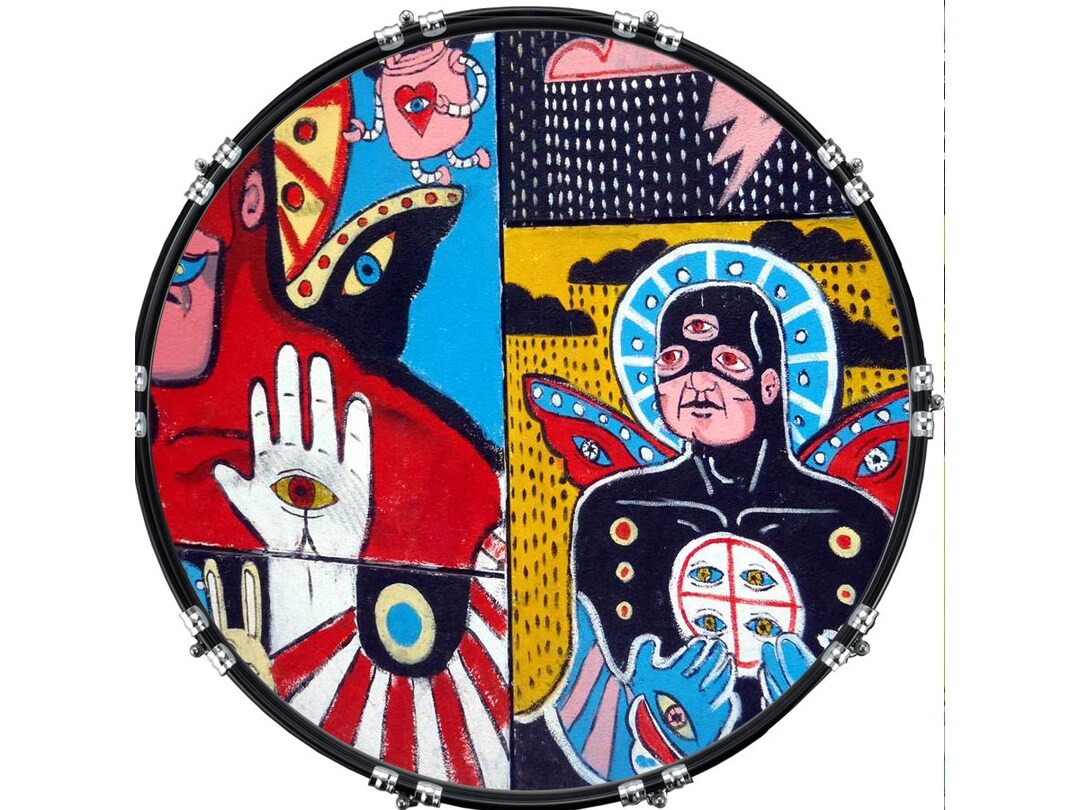 Custom Aquarian Bass Kick Drum Head Front Drumskin Graffiti 2 Etsy