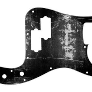 Custom Graphical Pickguard to fit Fender P Bass Precision Bass The Shroud BW