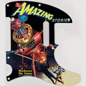 Custom Graphical Pickguard to fit Fender Tele Telecaster Madness on Luna