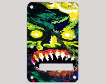 Custom Graphical Tremolo Cover Back Plate to fit Fender Strat Stratocaster Nightmare 1