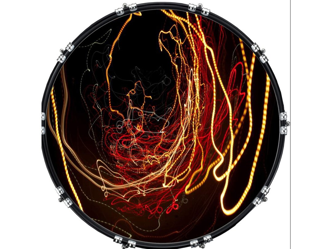 Custom Aquarian Bass Kick Drum Head Front Drumskin Abstract 48 Etsy