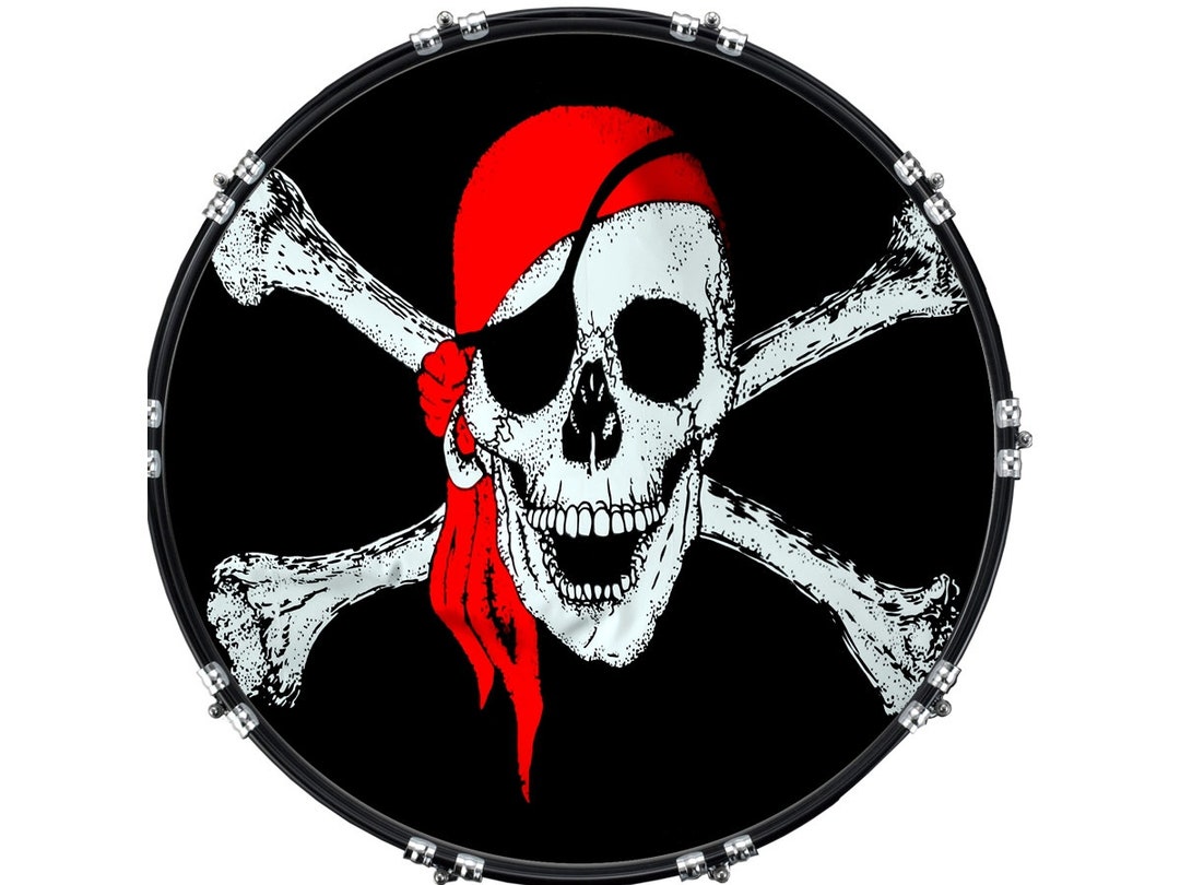 Custom Aquarian Bass Kick Drum Head Front Drumskin Pirate Flag - Etsy