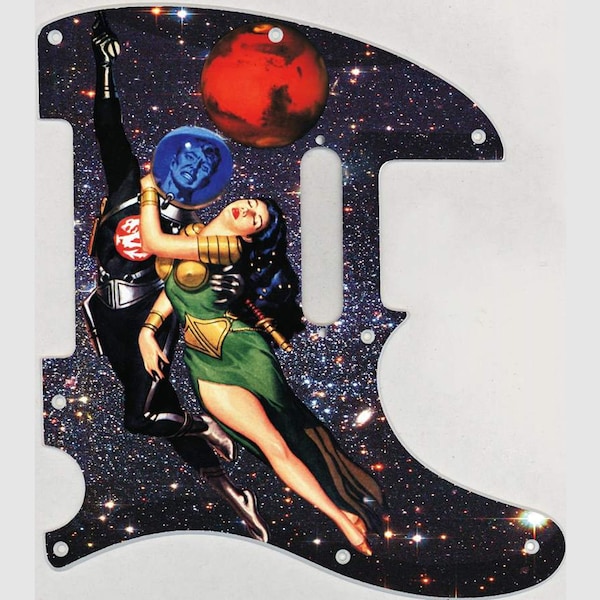 Custom Graphical Pickguard to fit Fender Tele Telecaster Escape from Mars