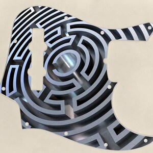 Custom Graphical Pickguard to fit Fender J Bass Jazz Bass Machined Maze