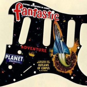 Custom Graphical Pickguard to fit Fender Strat Stratocaster Outlaws of Corpus