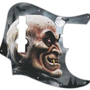 Custom Graphical Pickguard to fit Fender J Bass Jazz Bass Dracula