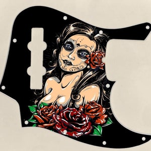 Custom Graphical Pickguard to fit Fender J Bass Jazz Bass Lost Soul