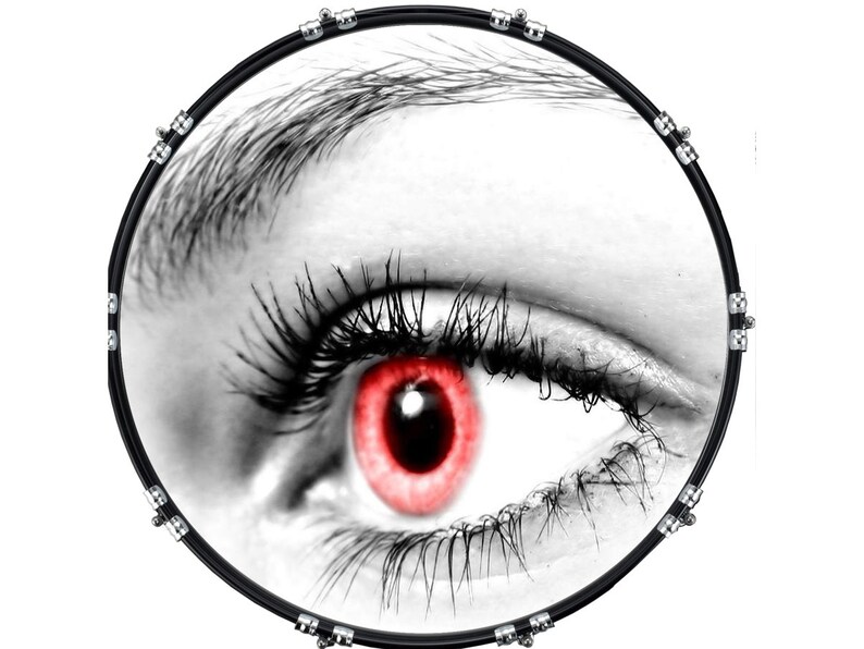 Custom Aquarian Bass Kick Drum Head Front Drumskin Eye WH Etsy