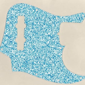 Custom Graphical Pickguard to fit Fender J Bass Jazz Bass Cells Blue
