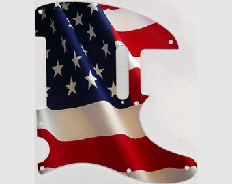 Custom Graphical Pickguard to fit Fender Tele Telecaster Flag US Patriot