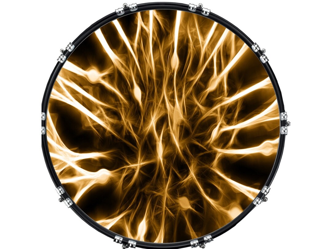 Custom Aquarian Bass Kick Drum Head Front Drumskin Nerves 1 Etsy