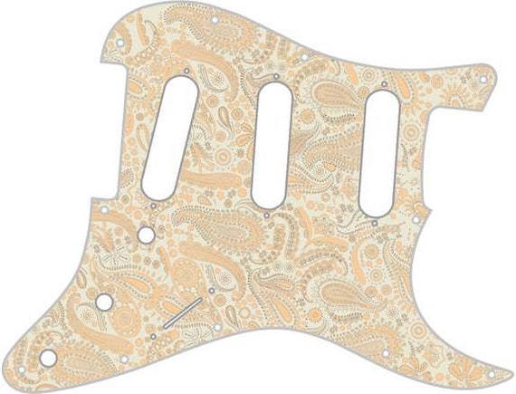 Custom Graphical Pickguard to fit Fender Strat Stratocaster Paisley CRCR Custom Graphical Pickguard to fit Fender Strat Stratocaster Paisley CRCR