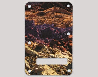 Custom Graphical Tremolo Cover Back Plate to fit Fender Strat Stratocaster Desert Rock