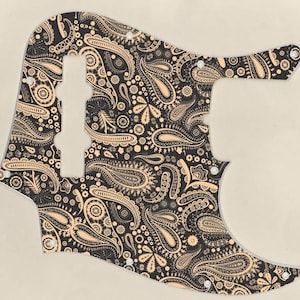 Individuelle grafische Schlagbrett fit Fender J Bass Jazz Bass Paisley BK-CR