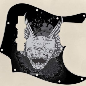 Custom Graphical Pickguard to fit Fender J Bass Jazz Bass Triclops