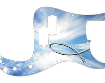 Custom Graphical Pickguard to fit Fender P Bass Precision Bass Christian Fish