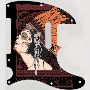 Custom Graphical Pickguard to fit Fender Tele Telecaster Miss Chief