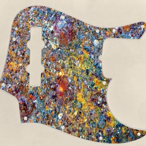 Custom Graphical Pickguard to fit Fender J Bass Jazz Bass Rusted Metal