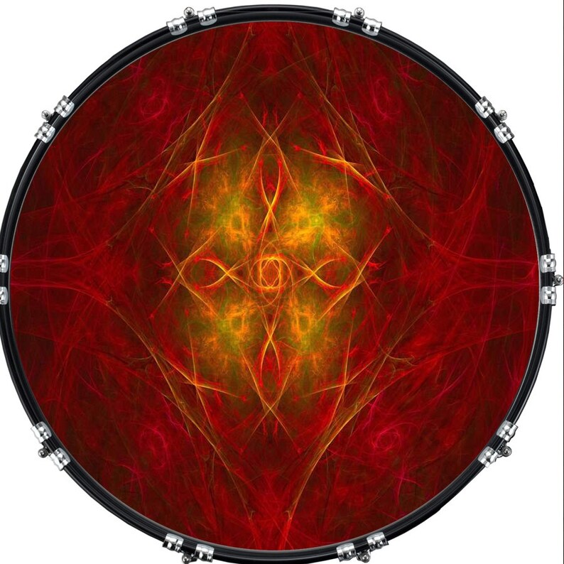 Custom Aquarian Bass Kick Drum Head Front Drumskin Abstract 10 Etsy